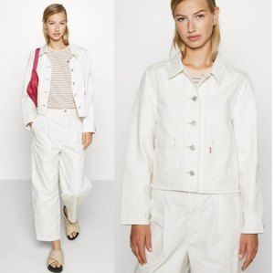 Levi's Denim Utility Chore Coat Spring Jacket M Cream